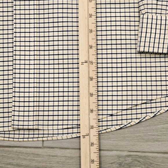 L.L. Bean Wrinkle Resistant Check Button Down Shirt Men 16.5x35 - Picture 5 of 9